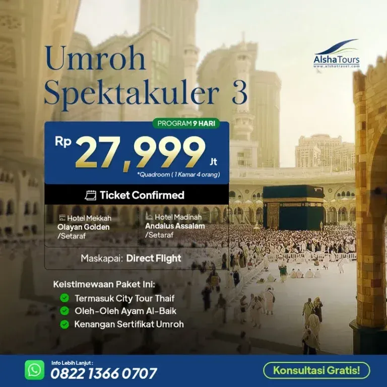 Paket Umroh Plus Dubai Combine keberangkatan 25 September 2026